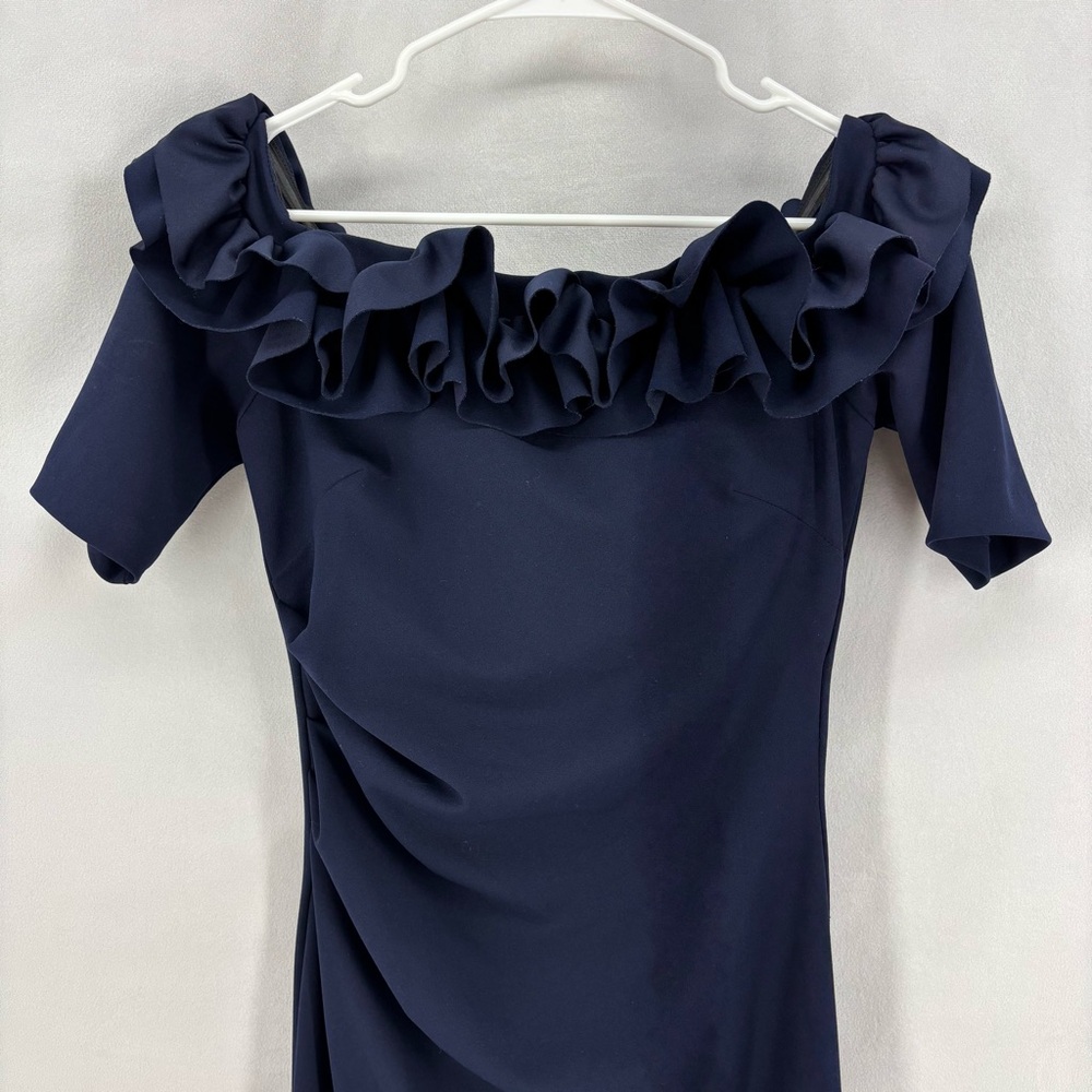 Xscape Navy Off-Shoulder Maxi Dress - Picture 8 of 11